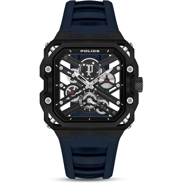 Police Men's PL-11397JSB/02A Twingear Rectangular Black IP